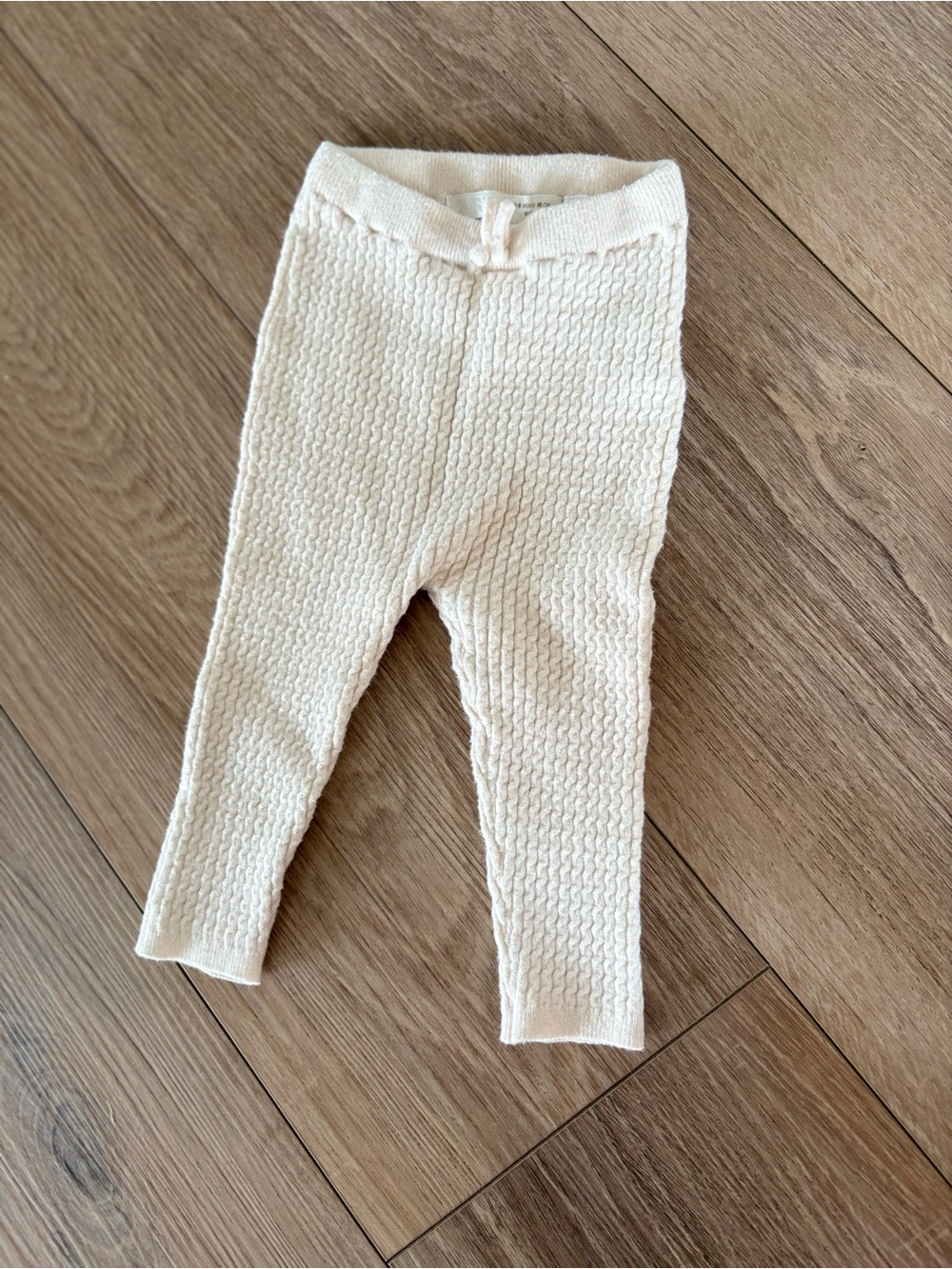 Zara Cream Knit Kids Leggings